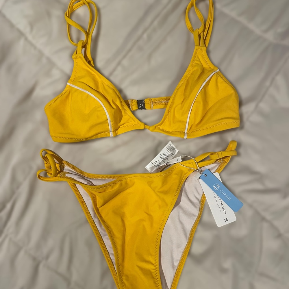 Cupshe Yellow Bikini Set Swimwear